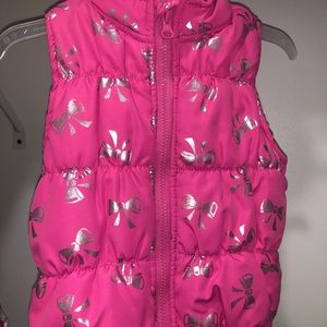 Pink puffer vest
